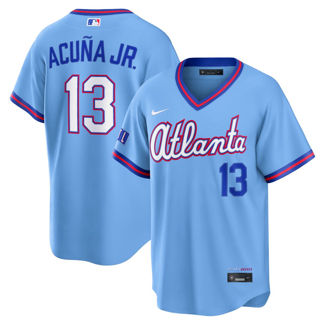 Atlanta Braves Nike Ronald Acuña Jr. 2026 City Connect Stadium Baseball Jersey - Powder Blue