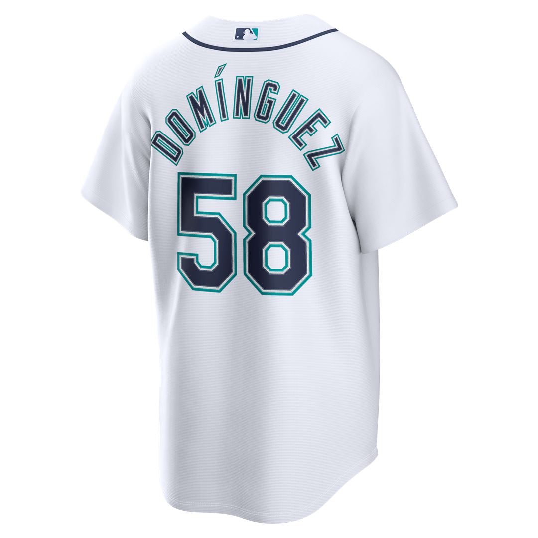 Seattle Mariners Nike Seranthony Domínguez Home Replica Baseball Jersey - White