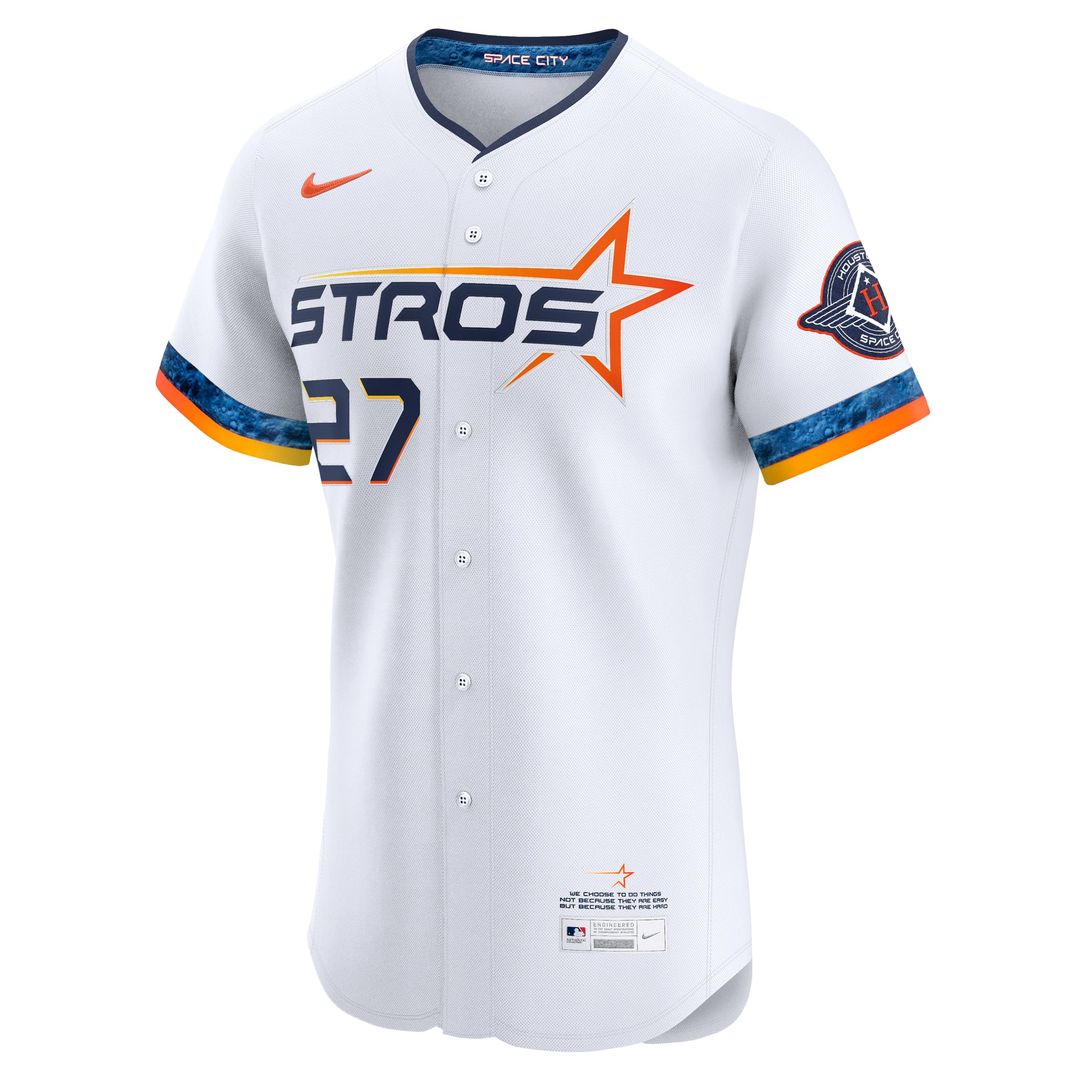 Houston Astros Nike Jose Altuve 2025 City Connect Elite Baseball Jersey - White