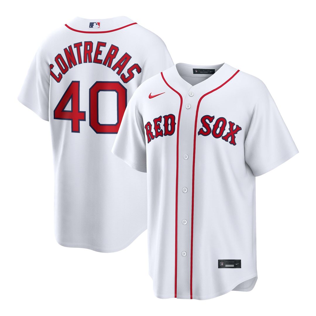 Boston Red Sox Nike Willson Contreras Home Replica Baseball Jersey - White