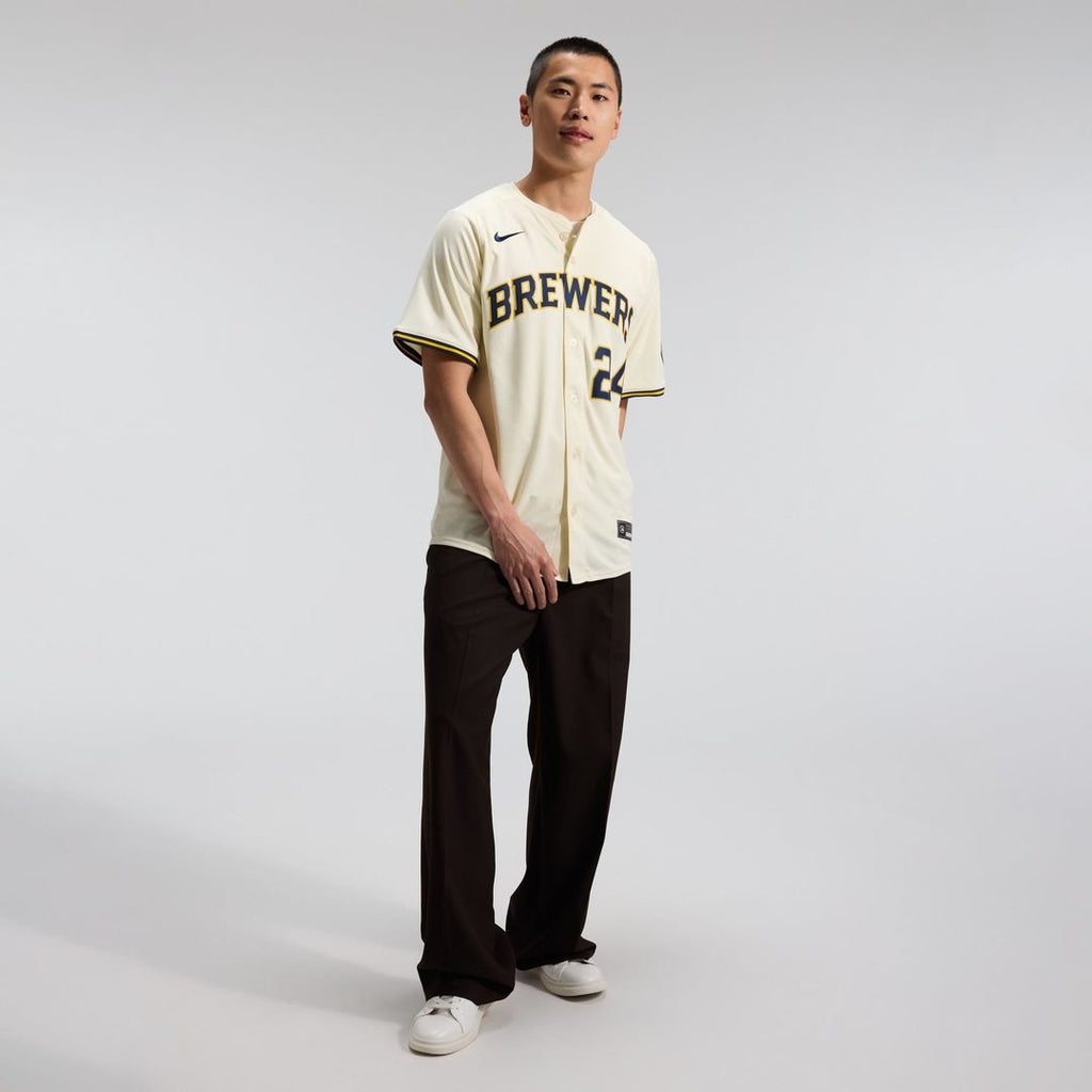 Milwaukee Brewers Nike William Contreras Home Limited Baseball Jersey - Cream