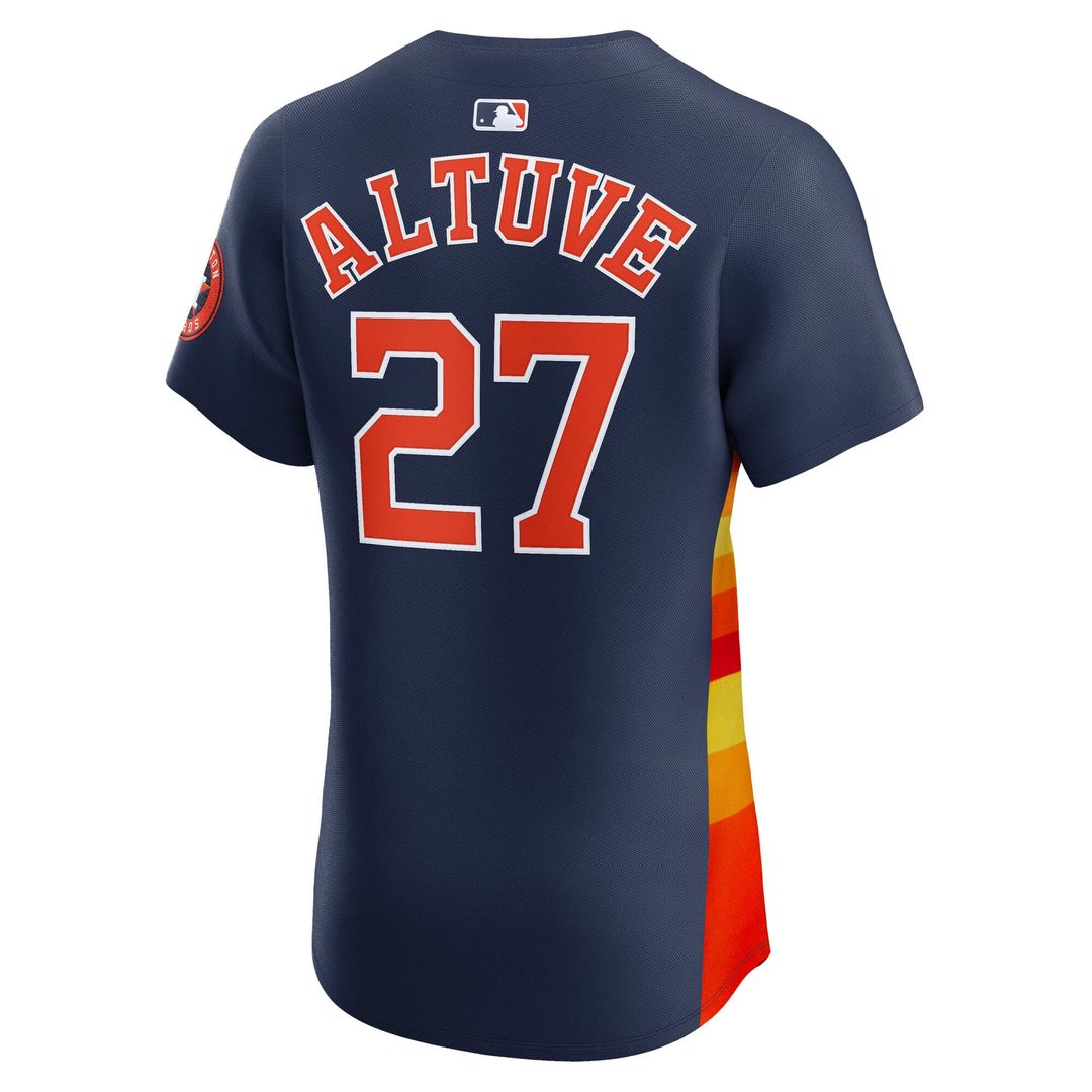 Houston Astros Nike Jose Altuve Alternate Elite Baseball Jersey - Orange