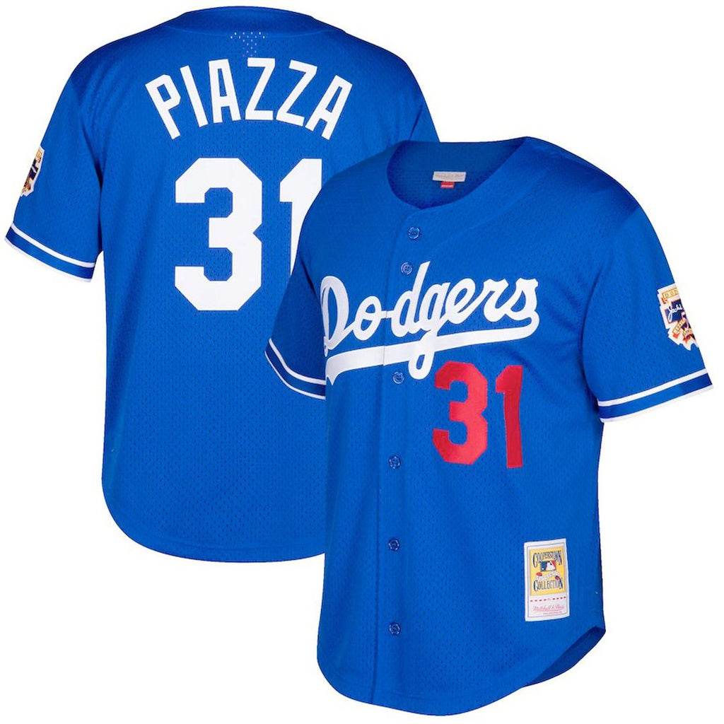 Los Angeles Dodgers Mitchell & Ness Mike Piazza Big & Tall Cooperstown Mesh Batting Practice Baseball Jersey - Royal
