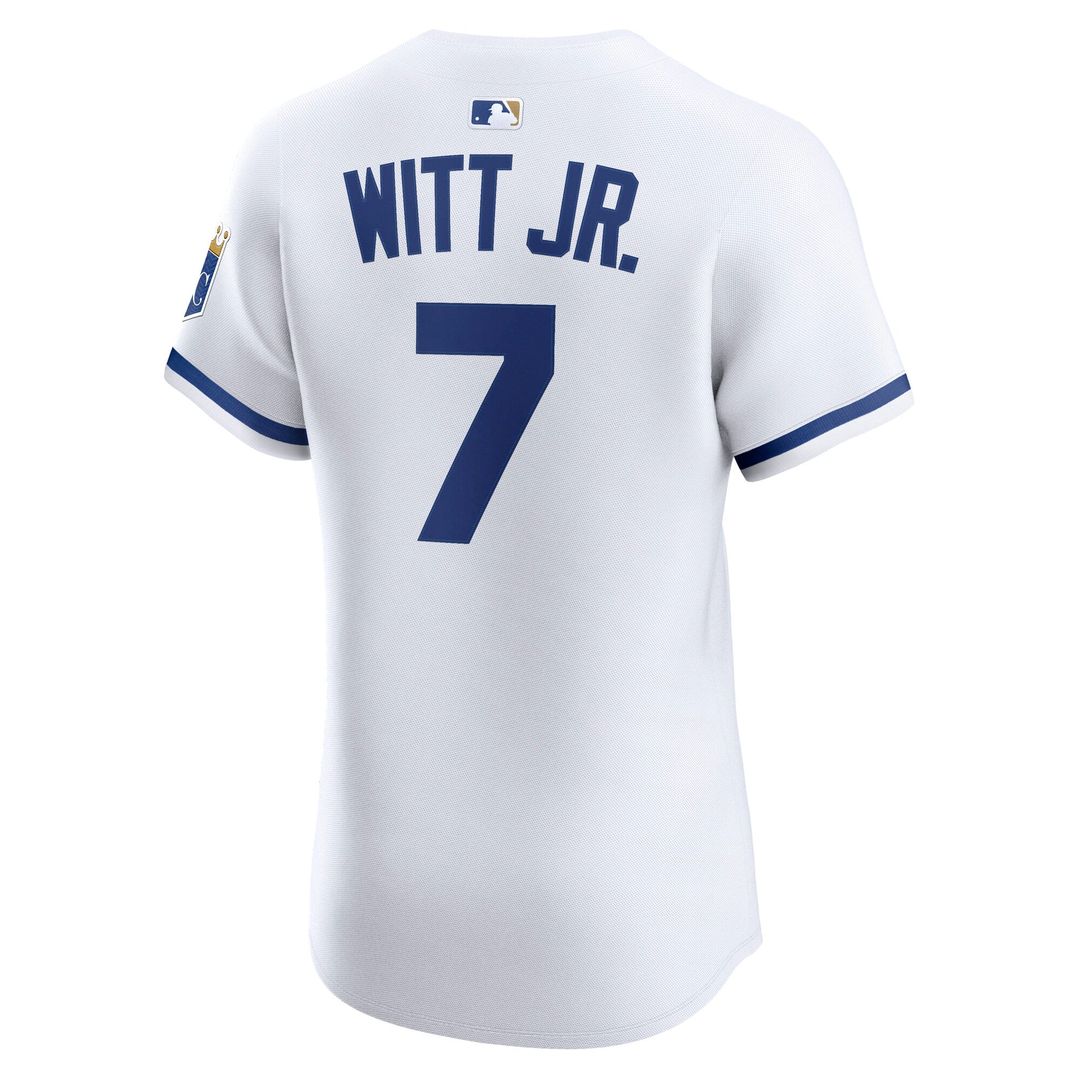 Kansas City Royals Nike Bobby Witt Jr. Home Elite Baseball Jersey - White