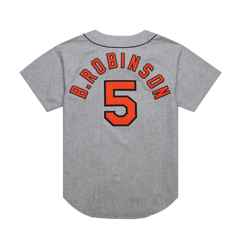 Baltimore Orioles Mitchell & Ness Brooks Robinson Cooperstown Collection 1966 Authentic Baseball Jersey - Gray