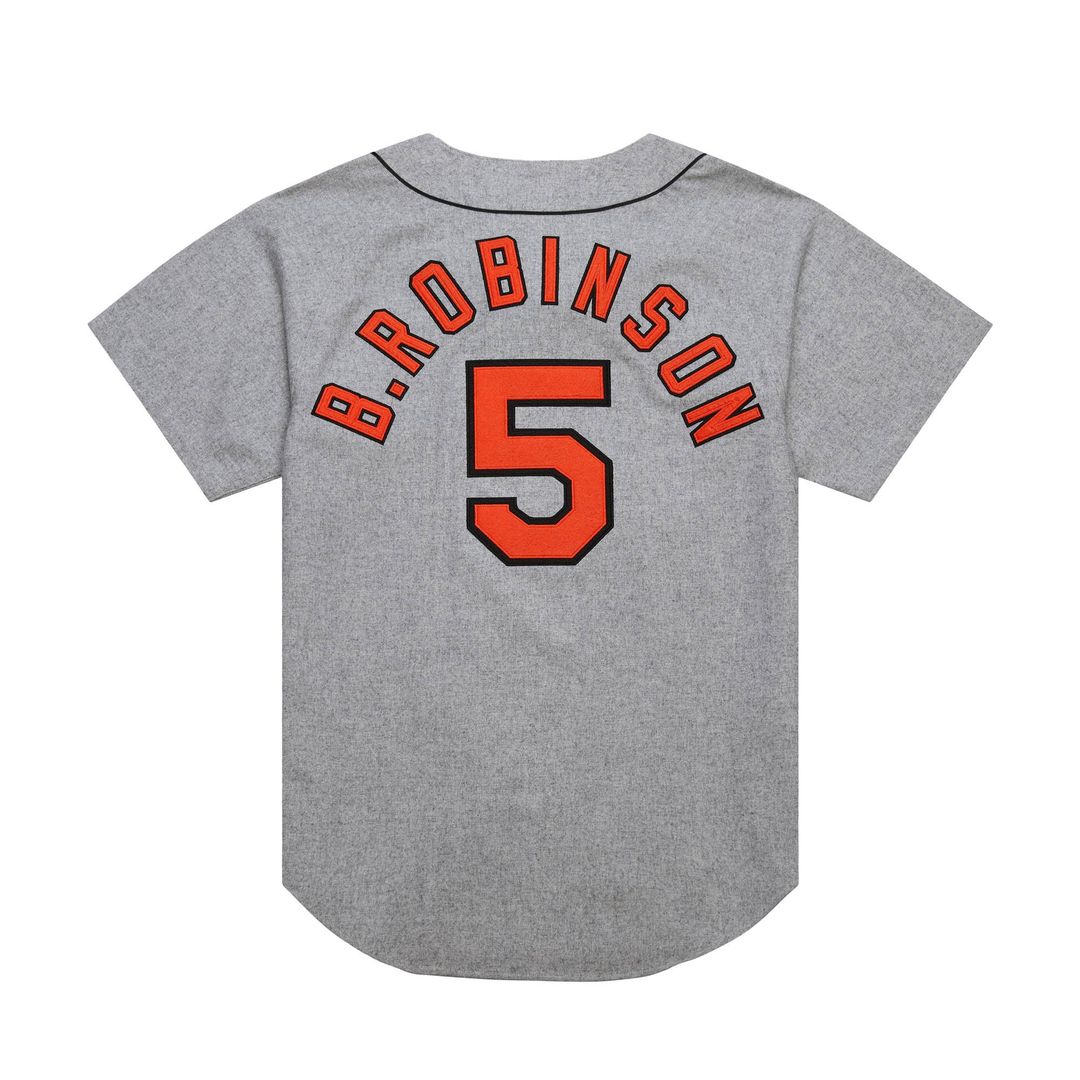 Baltimore Orioles Mitchell & Ness Brooks Robinson Cooperstown Collection 1966 Authentic Baseball Jersey - Gray