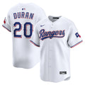 Texas Rangers Nike Ezequiel Duran Home Limited Baseball Jersey - White