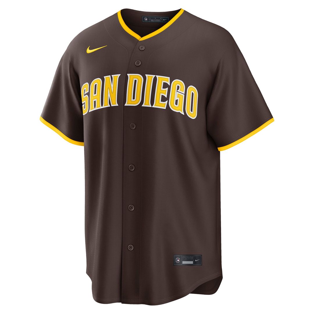 San Diego Padres Nike Road Replica Baseball Jersey - Brown