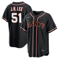 San Francisco Giants Nike Jung Hoo Lee Fashion Replica Black Out Baseball Jersey