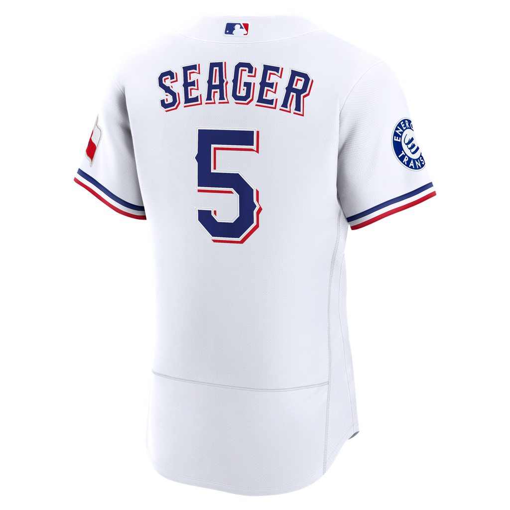 Texas Rangers Nike Corey Seager Home Authentic Sponsor Patch Baseball Jersey - White