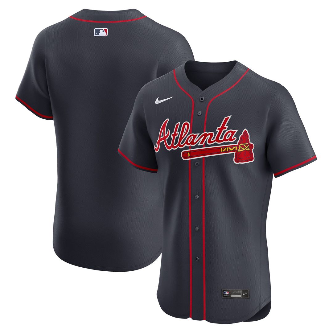 Atlanta Braves Nike Alternate Elite Baseball Jersey - Navy