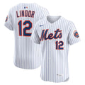 New York Mets Nike Francisco Lindor Home Elite Baseball Jersey - White