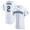 Seattle Mariners Nike Cole Young Home 50th Season Authentic Baseball Jersey - White