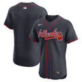 Atlanta Braves Nike Alternate Elite Baseball Jersey - Navy