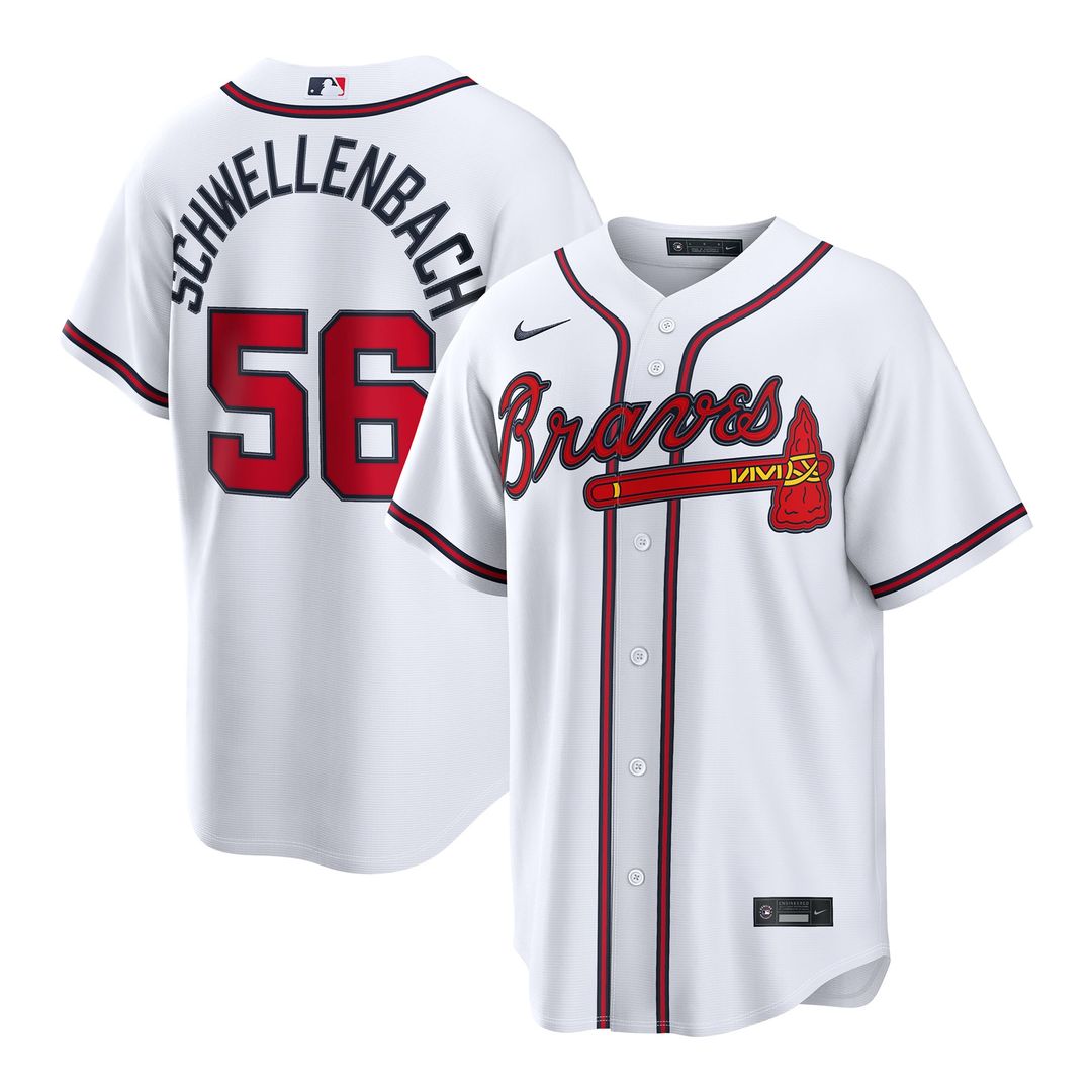Atlanta Braves Nike Spencer Schwellenbach Home Replica Baseball Jersey - White