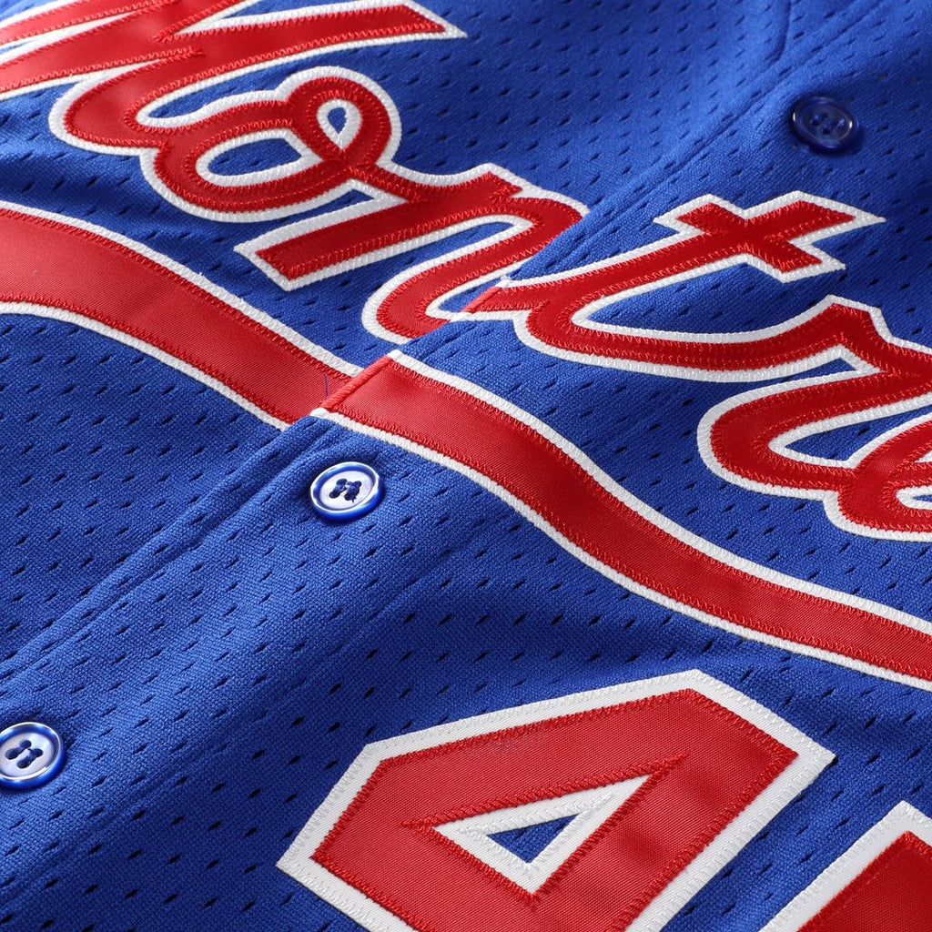 Montreal Expos Mitchell & Ness Pedro Martinez Cooperstown Collection Mesh Batting Practice Button-Up Baseball Jersey - Blue