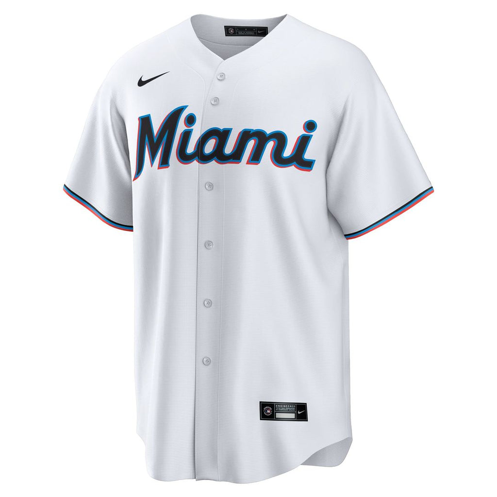 Miami Marlins Nike Connor Norby Home Replica Baseball Jersey - White