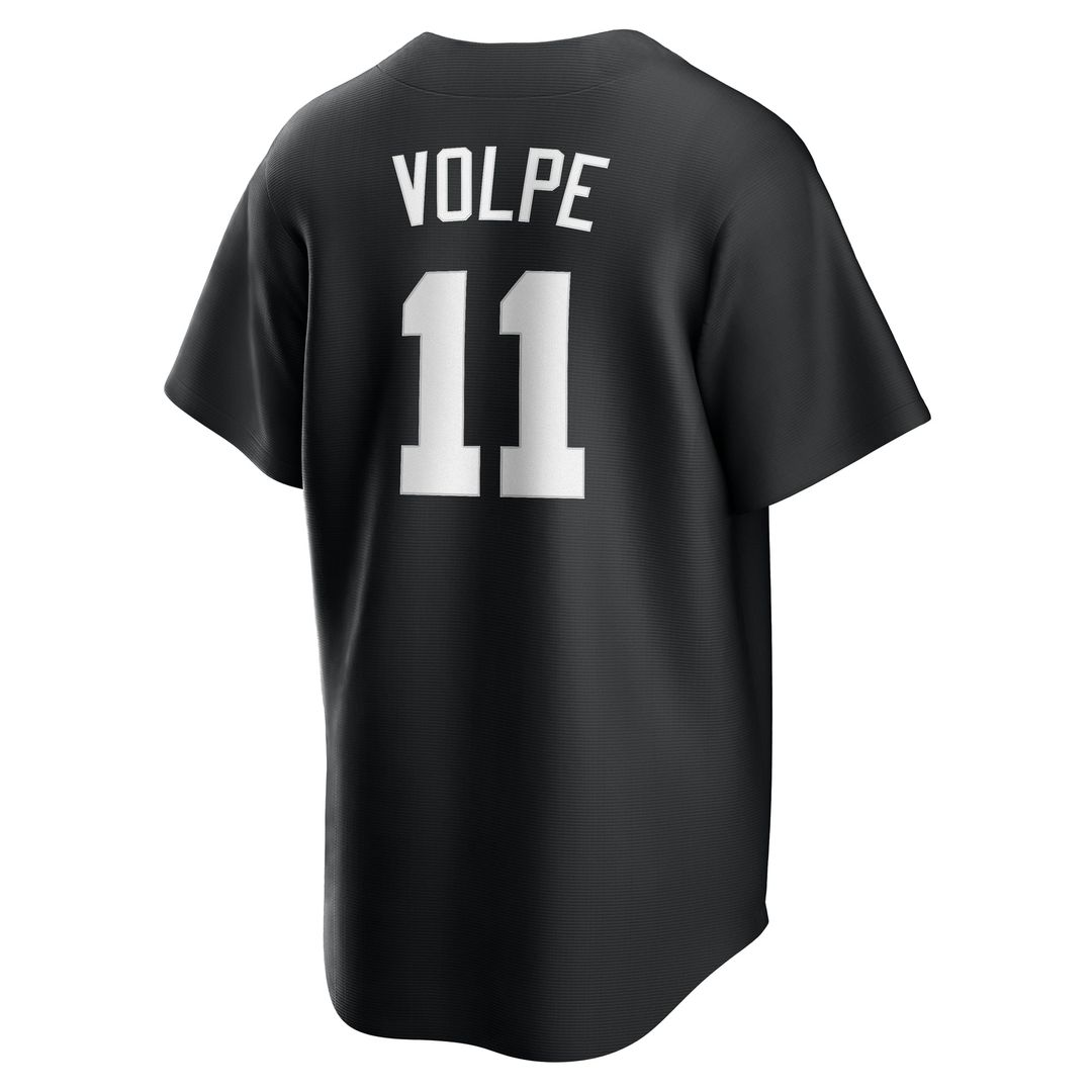 New York Yankees Nike Anthony Volpe Fashion Replica Baseball Jersey - Black