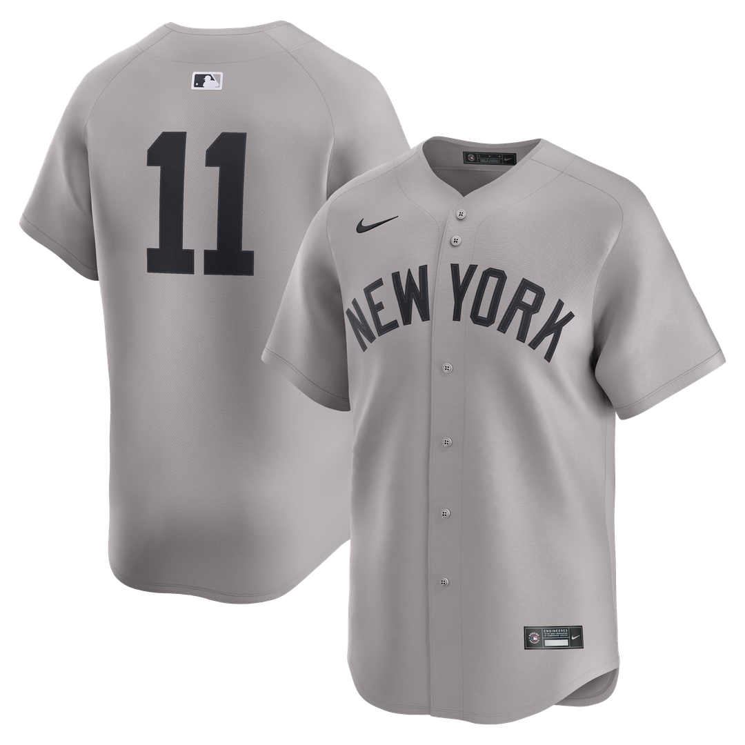 New York Yankees Nike Anthony Volpe Road Limited Baseball Jersey - Gray
