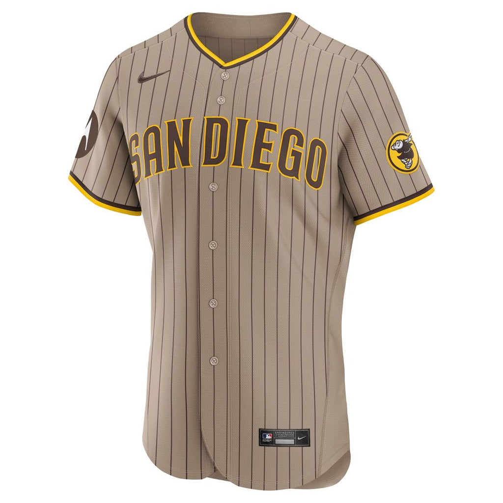San Diego Padres Nike Alternate Sponsor Patch Authentic Baseball Jersey - Khaki