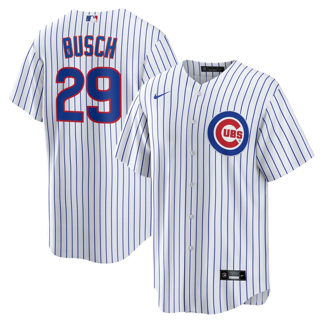 Chicago Cubs Nike Michael Busch Home Replica Baseball Jersey - White