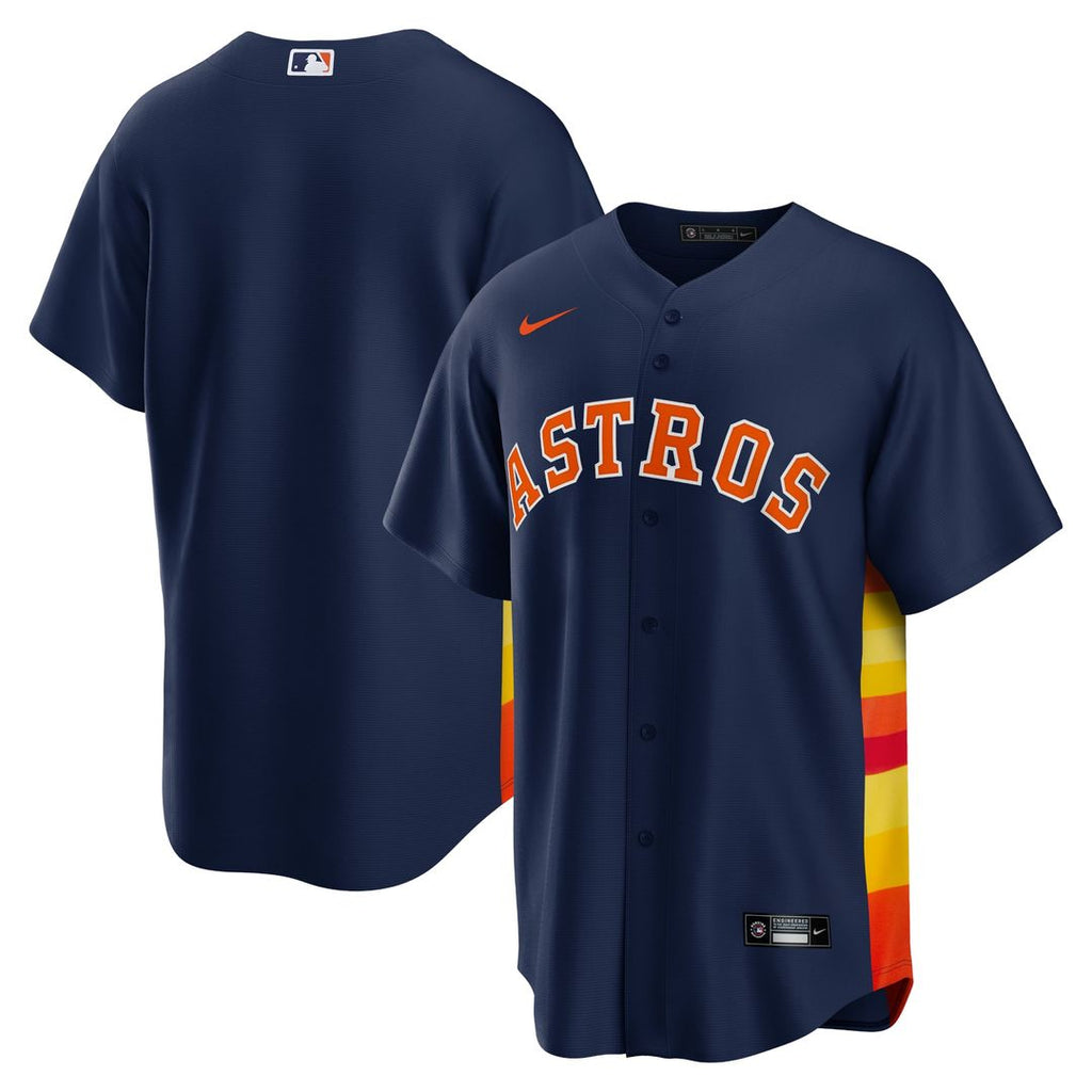Houston Astros Nike Alternate Replica Team Baseball Jersey - Navy