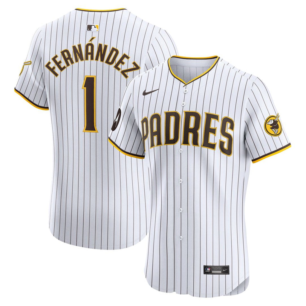 San Diego Padres Nike Tony Fernández Home Elite Sponsor Patch Baseball Jersey - White
