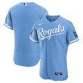 Kansas City Royals Nike Alternate Sponsor Patch Authentic Baseball Jersey - Light Blue