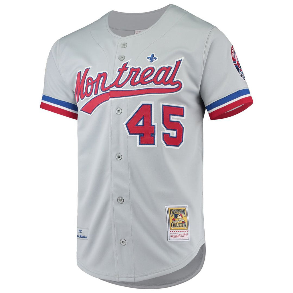 Montreal Expos Mitchell & Ness Pedro Martinez Cooperstown Collection Authentic Baseball Jersey - Gray