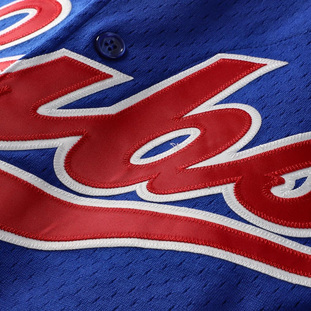 Chicago Cubs Mitchell & Ness Ryne Sandberg Cooperstown Collection 1996 Mesh Batting Practice Button-Up Baseball Jersey - Royal