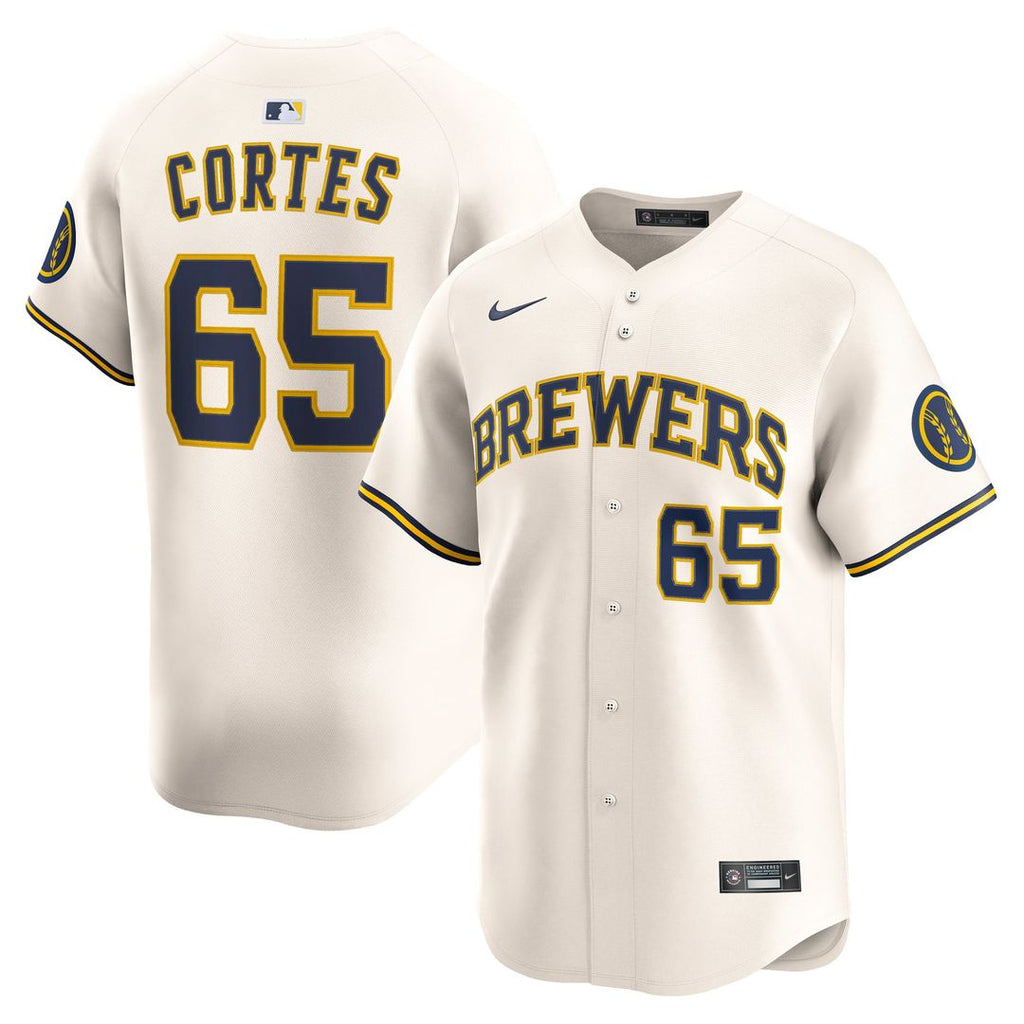 Milwaukee Brewers Nike Nestor Cortes Home Limited Baseball Jersey - Cream