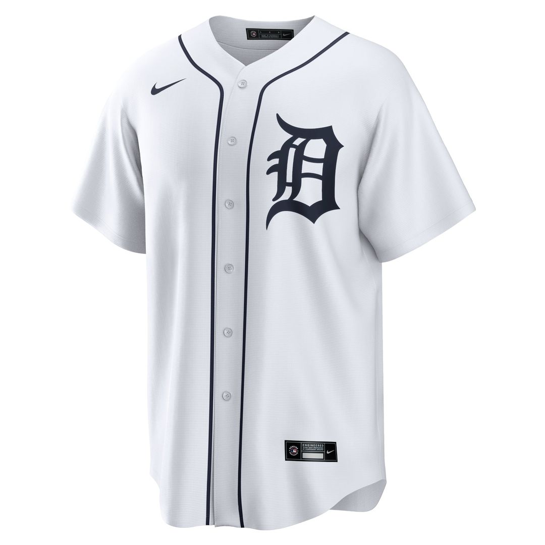 Detroit Tigers Nike Home Replica Team Baseball Jersey - White