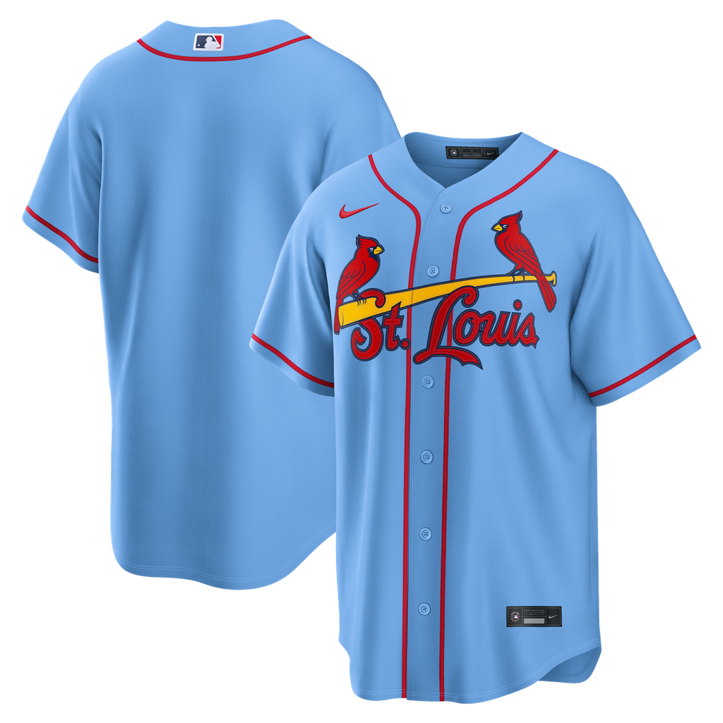 St. Louis Cardinals Nike Alternate Replica Baseball Jersey - Light Blue