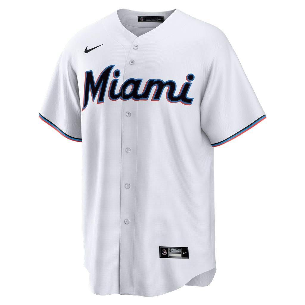 Miami Marlins Nike Home Big & Tall Replica Baseball Jersey - White