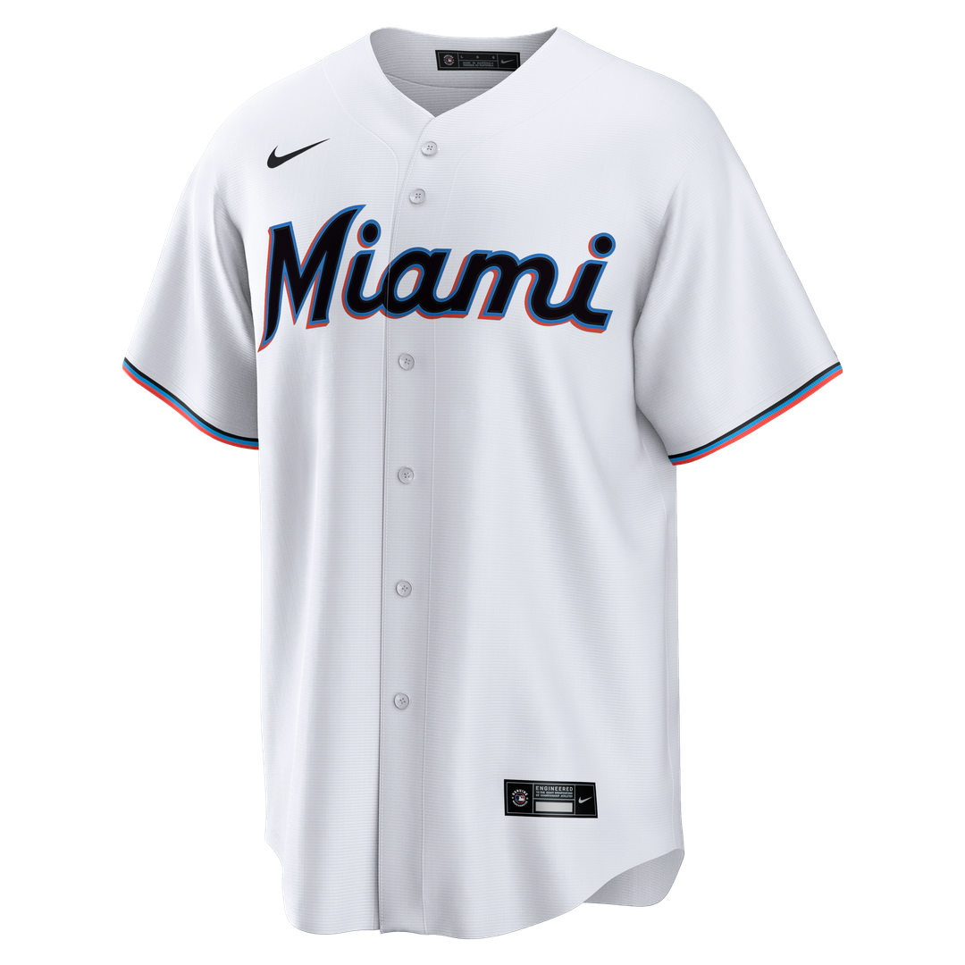 Miami Marlins Nike Home Big & Tall Replica Baseball Jersey - White
