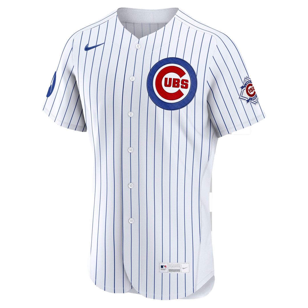 Chicago Cubs Nike Home Sponsor Patch Authentic Baseball Jersey - White