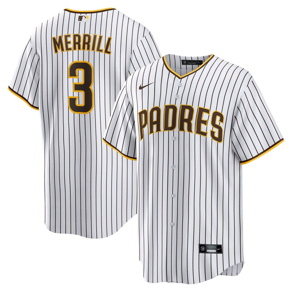 San Diego Padres Nike Jackson Merrill Home Replica Baseball Jersey - White