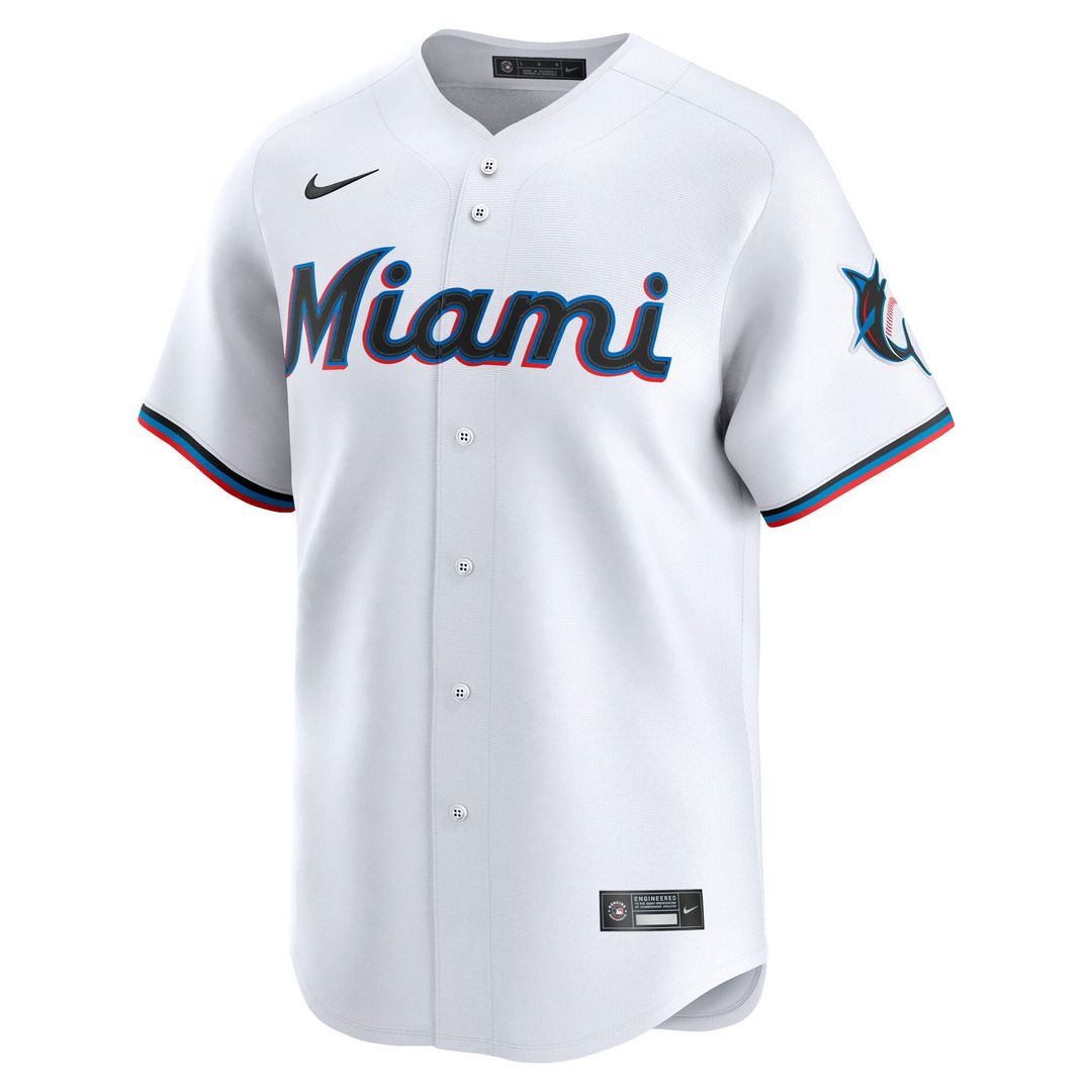 Miami Marlins Nike Home Replica Team Baseball Jersey - White