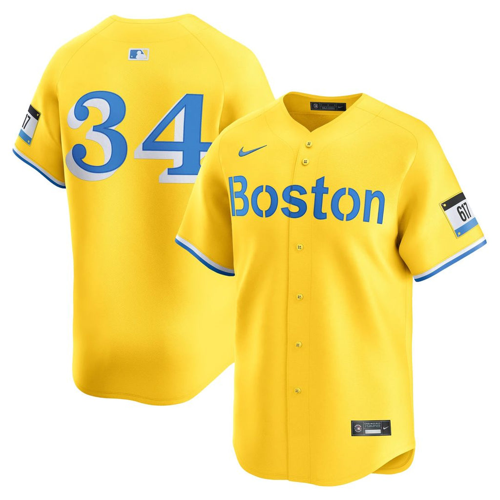 Boston Red Sox Nike David Ortiz Alternate 3 Limited Baseball Jersey - Yellow