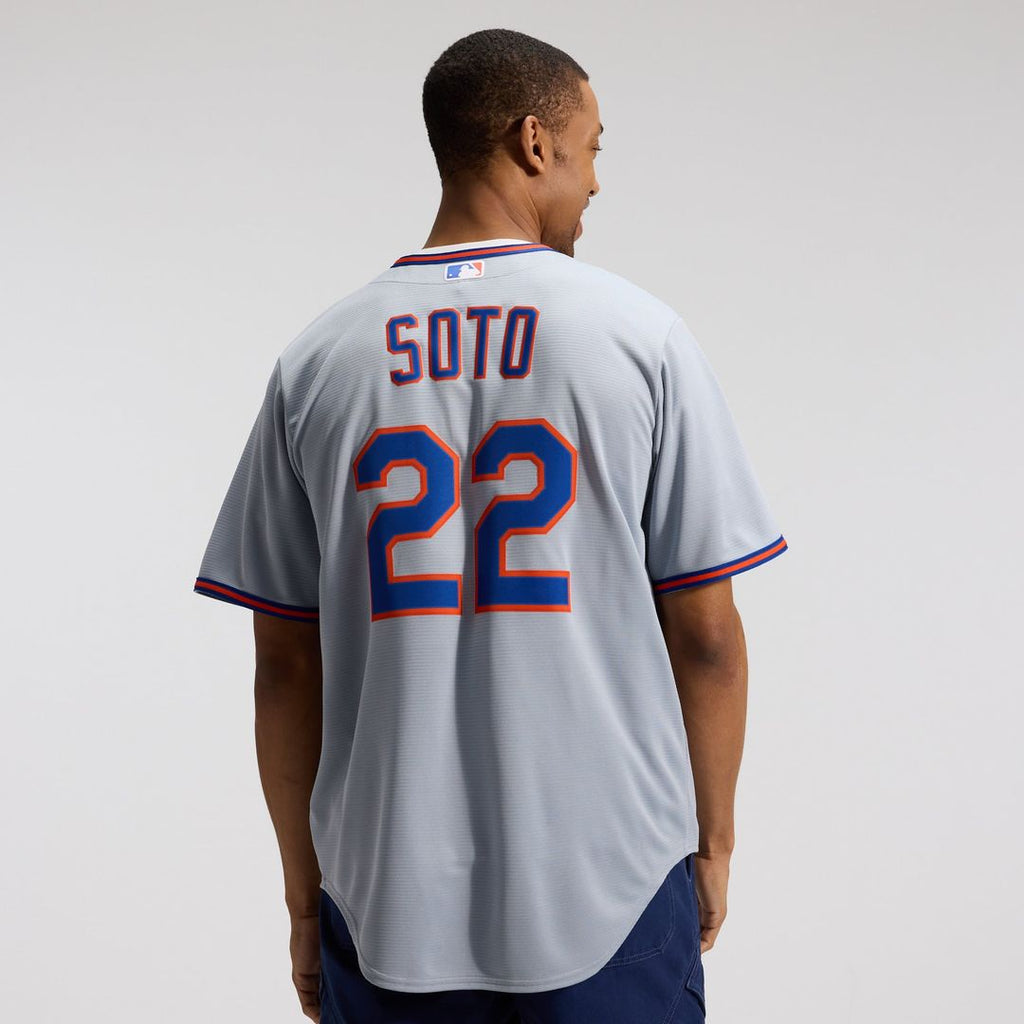 New York Mets Nike Juan Soto Road Replica Baseball Jersey - Gray