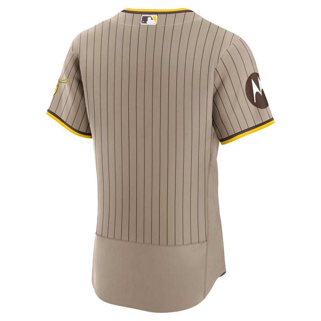 San Diego Padres Nike Road Sponsor Patch Authentic Baseball Jersey - Brown