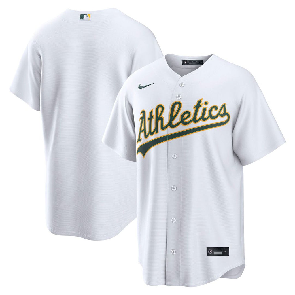 Athletics Nike Home Replica Baseball Jersey - White