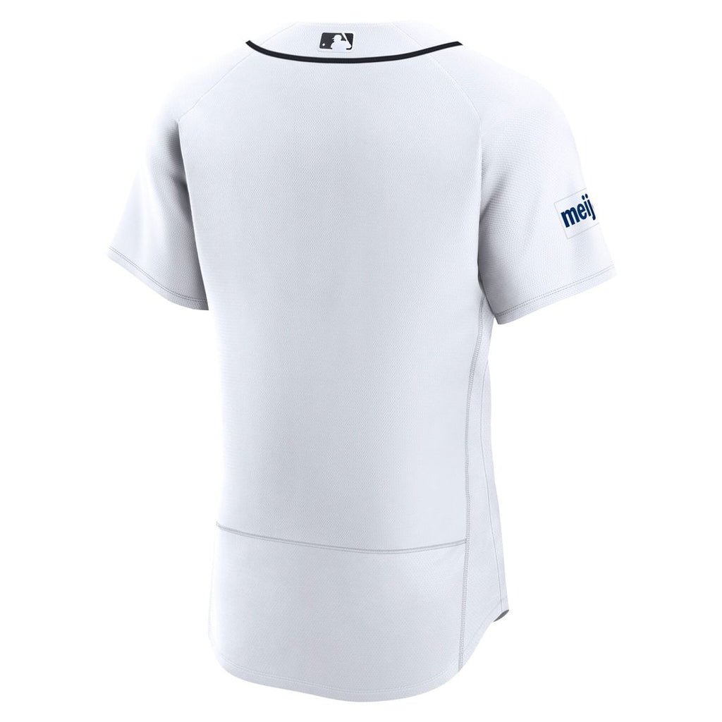 Detroit Tigers Nike Home Sponsor Patch Authentic Baseball Jersey - White