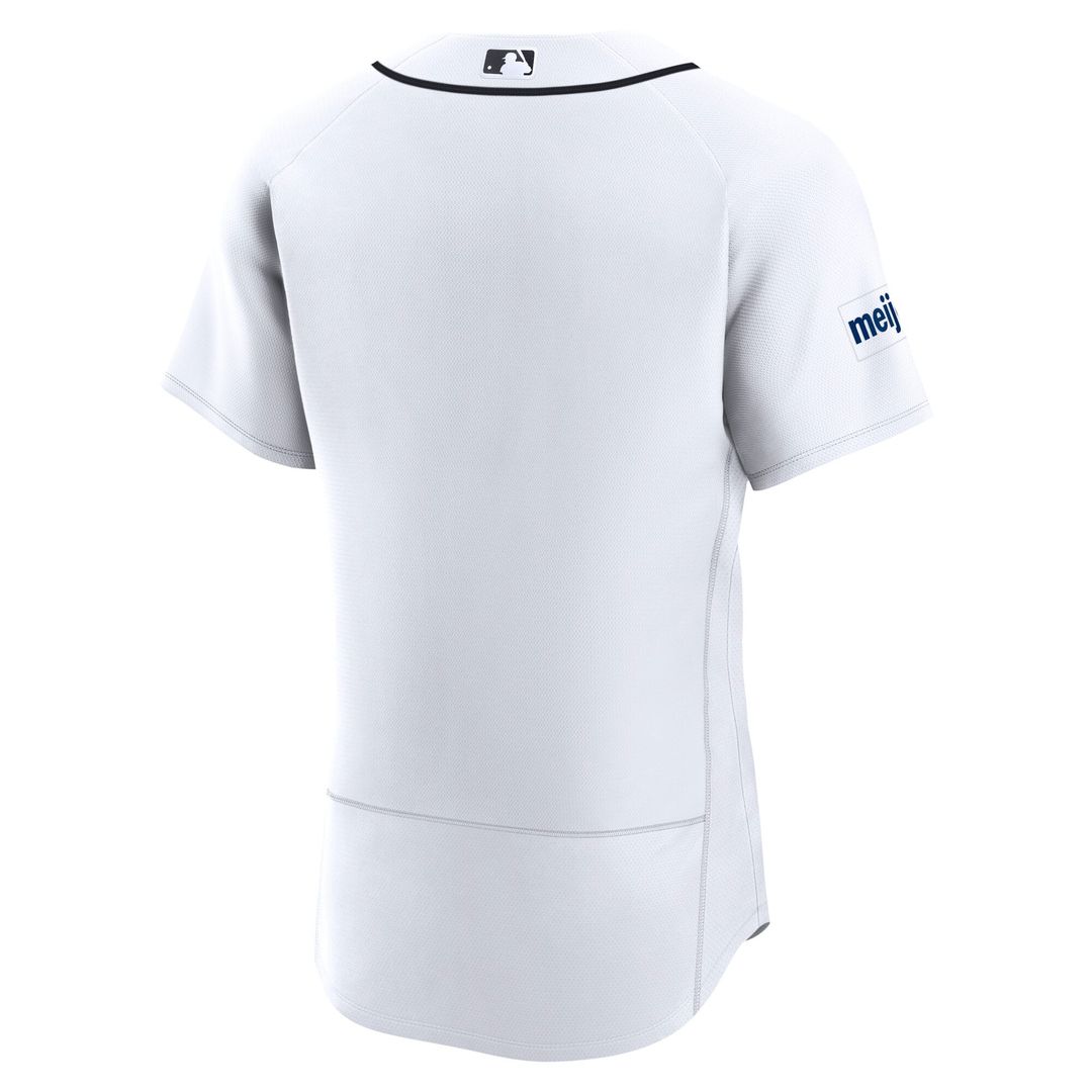 Detroit Tigers Nike Home Sponsor Patch Authentic Baseball Jersey - White