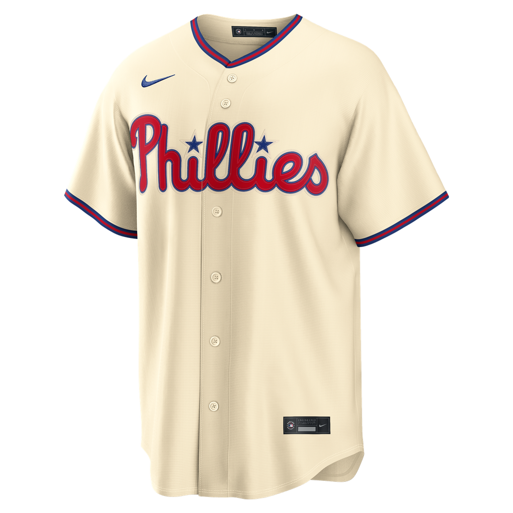 Philadelphia Phillies Nike Alternate Replica Baseball Jersey - Cream