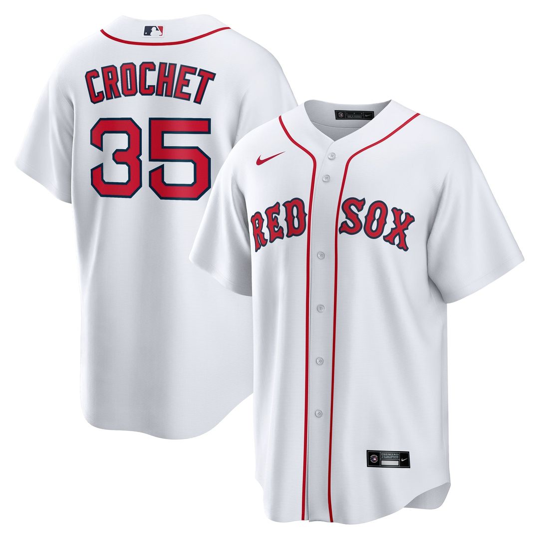 Boston Red Sox Nike Garrett Crochet Home Replica Baseball Jersey - White
