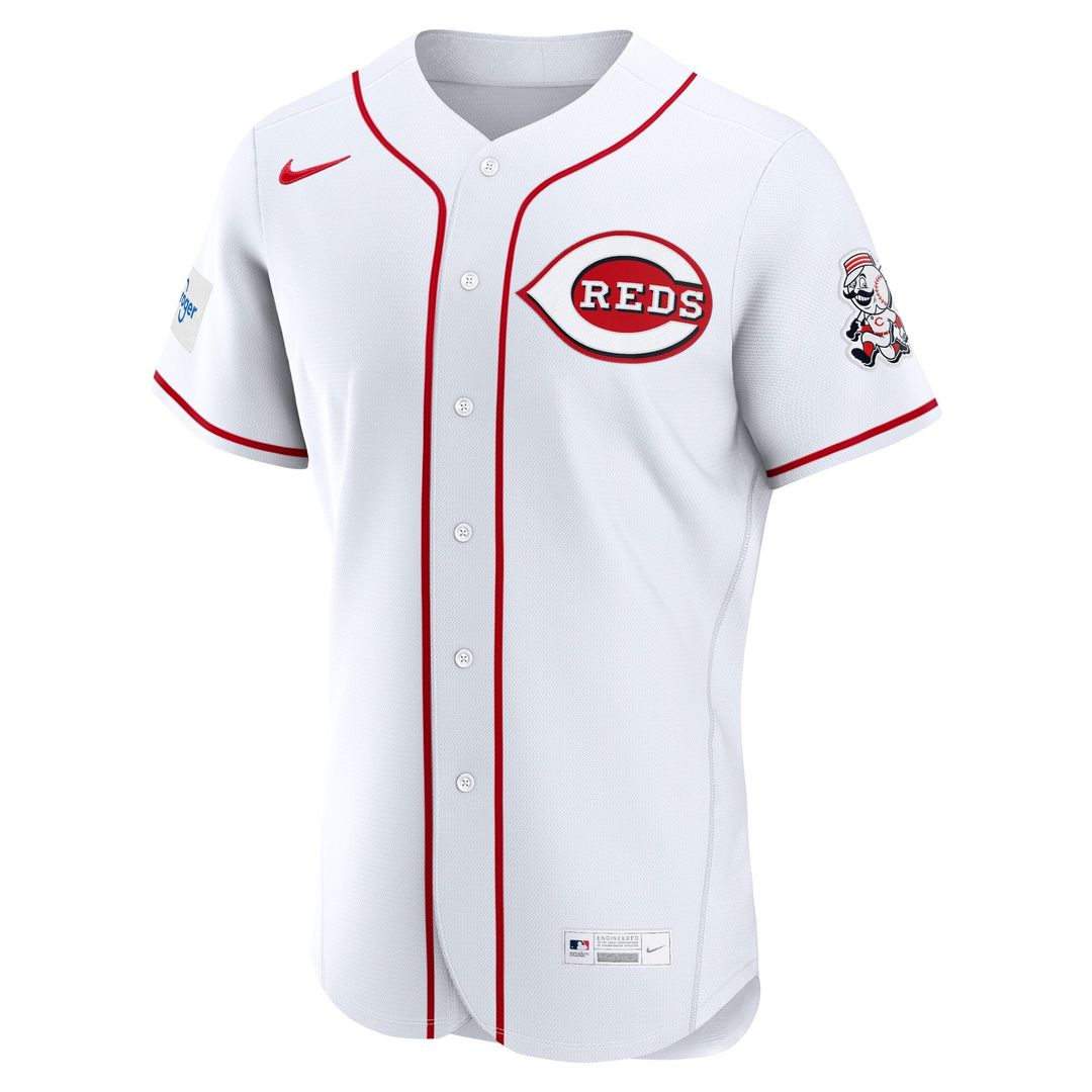 Cincinnati Reds Nike Home Sponsor Patch Authentic Baseball Jersey - White