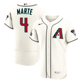 Arizona Diamondbacks Nike Ketel Marte Home Authentic Sponsor Patch Baseball Jersey - Cream
