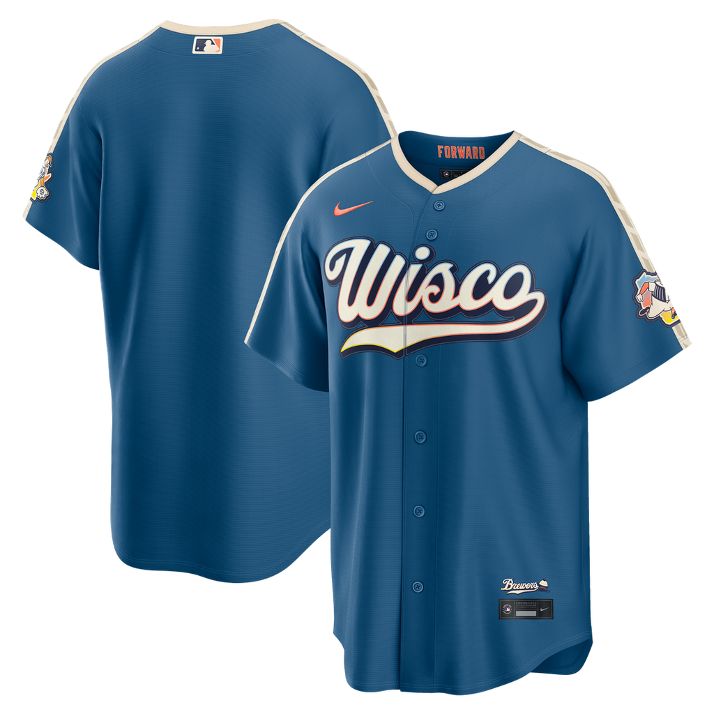Milwaukee Brewers Nike Mineral Blue 2026 City Connect Stadium Baseball Jersey