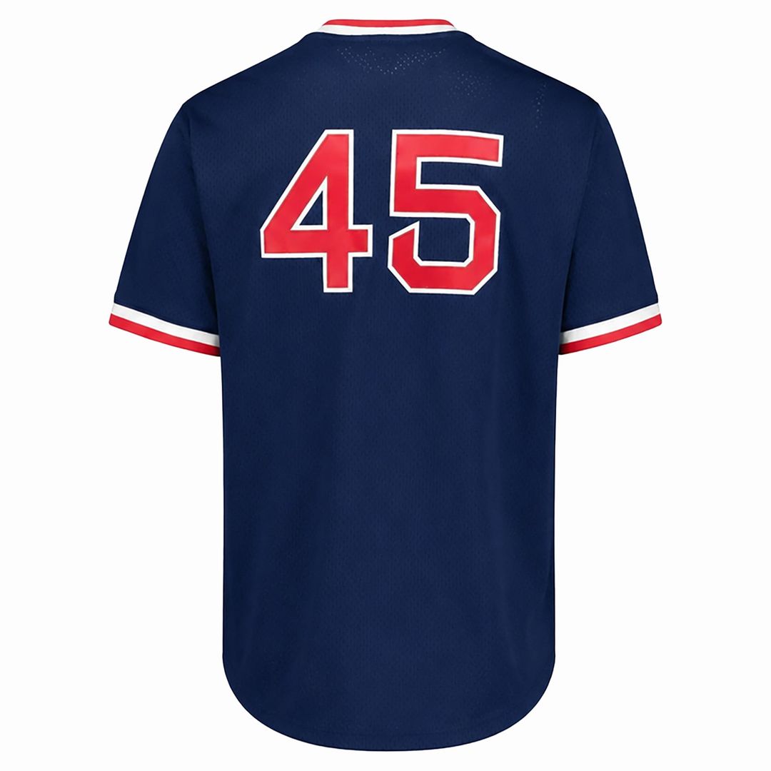 Boston Red Sox Mitchell & Ness Pedro Martinez Big & Tall Cooperstown Mesh Batting Practice Baseball Jersey - Navy